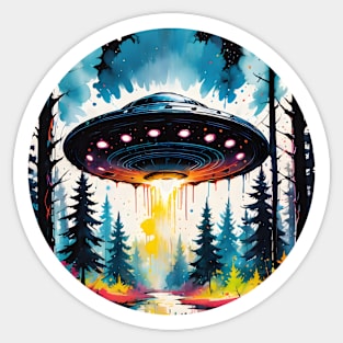 UFO Art Paint Sticker